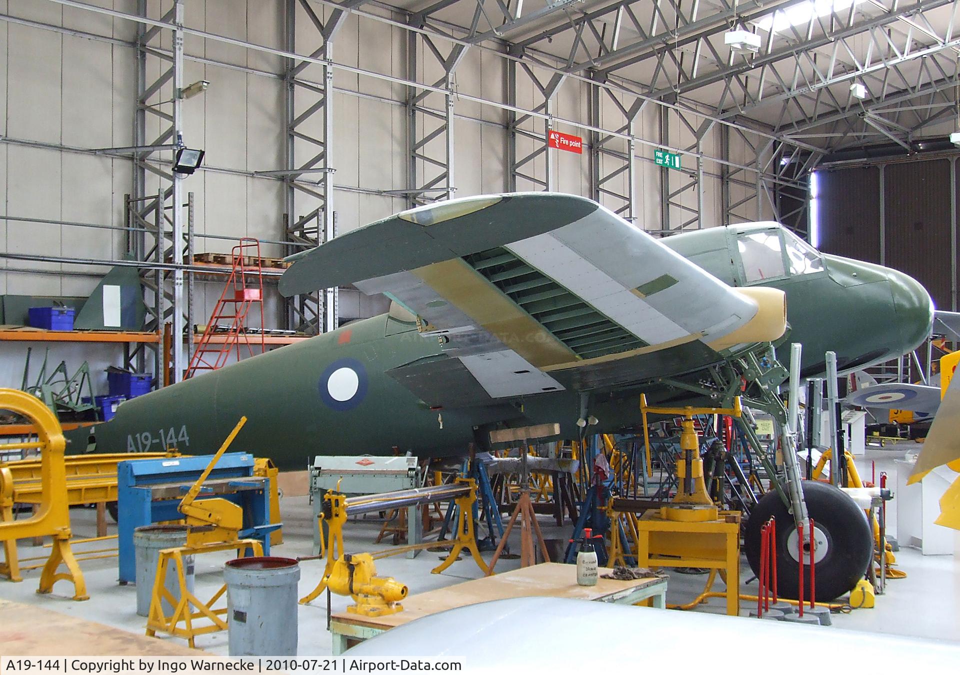 A19-144, Bristol 156 Beaufighter Mk. XI C/N Not found A19-144, Bristol 156 Beaufighter Mk XI being rebuilt at the Imperial War Museum, Duxford