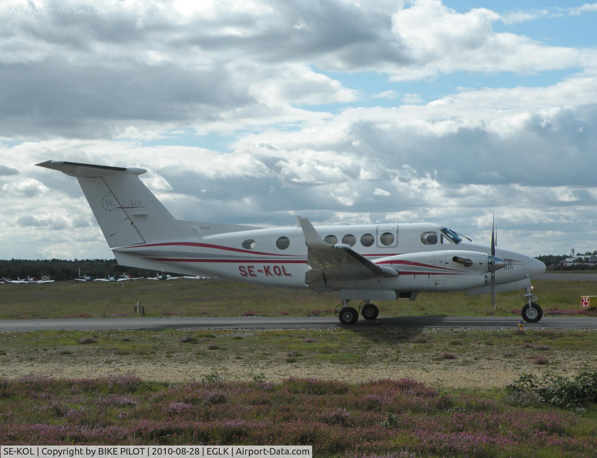 SE-KOL, 1989 Beechcraft King Air 300LW C/N FA-189, Oscar Kilo on taxyway alpha.