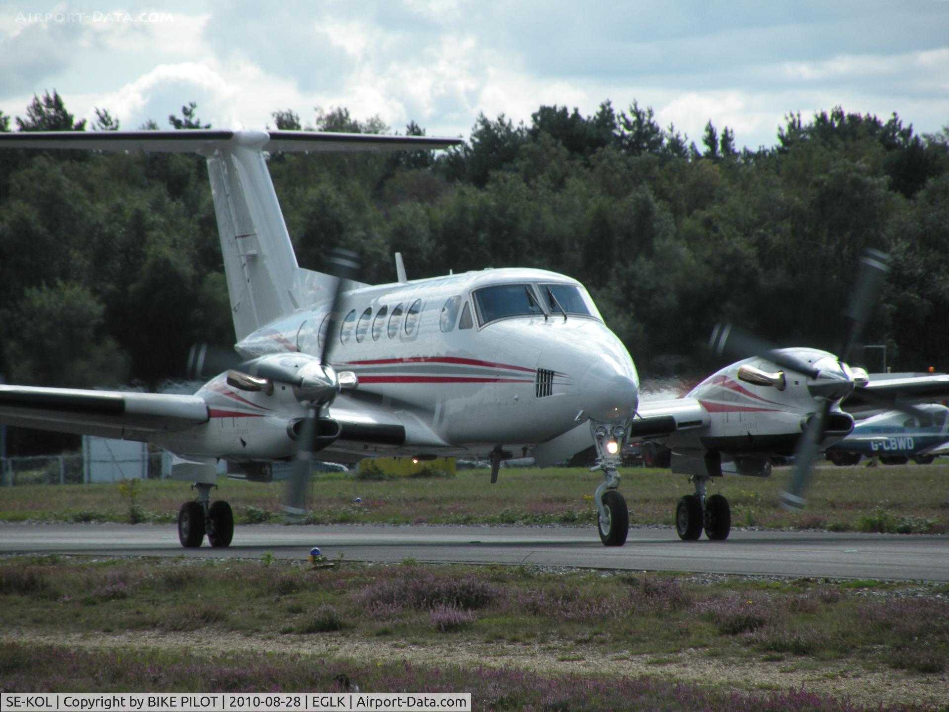 SE-KOL, 1989 Beechcraft King Air 300LW C/N FA-189, Oscar Kilo on taxyway alpha for rwy 25