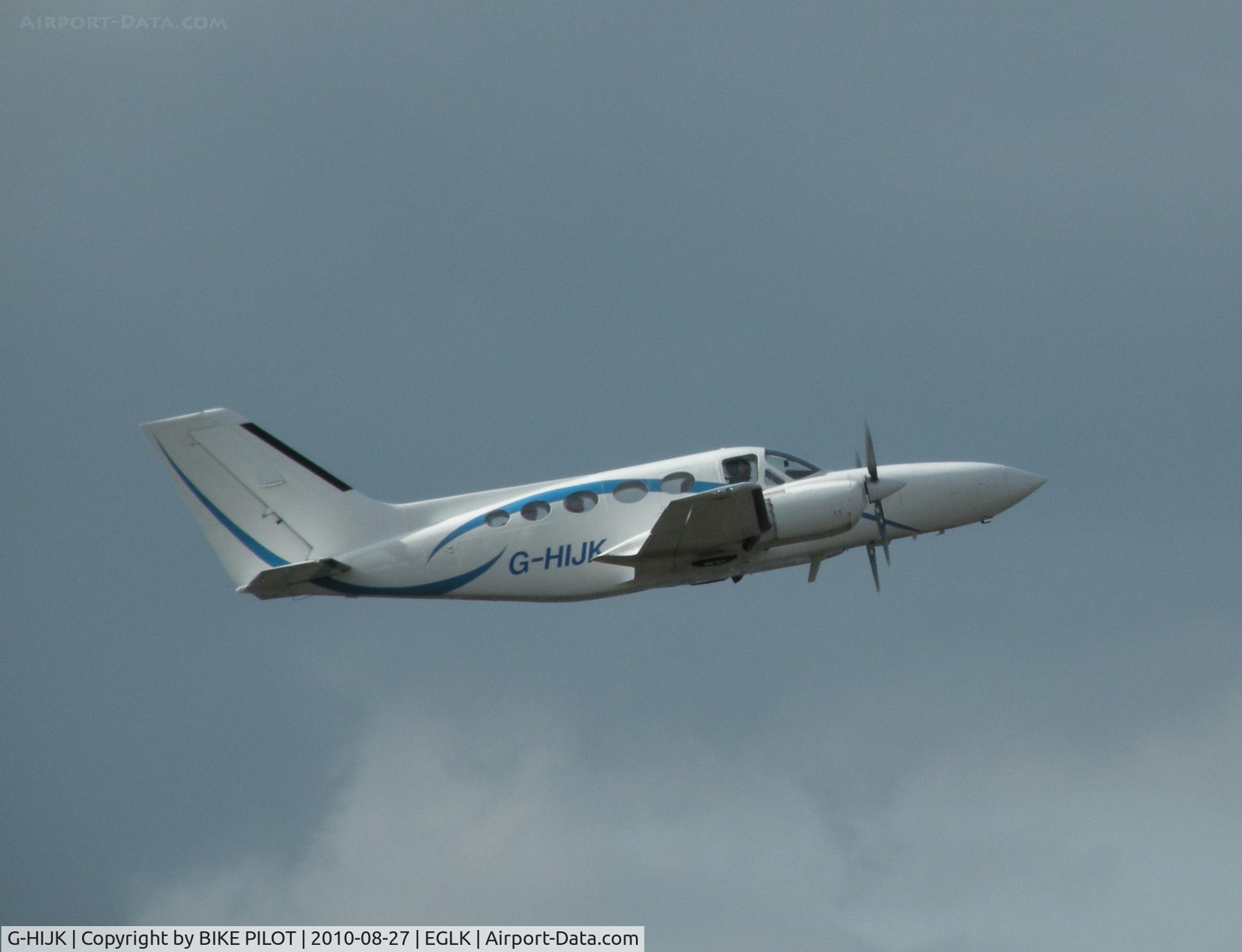 G-HIJK, 1977 Cessna 421C Golden Eagle C/N 421C-0218, Golden Eagle climbing away from rwy 07