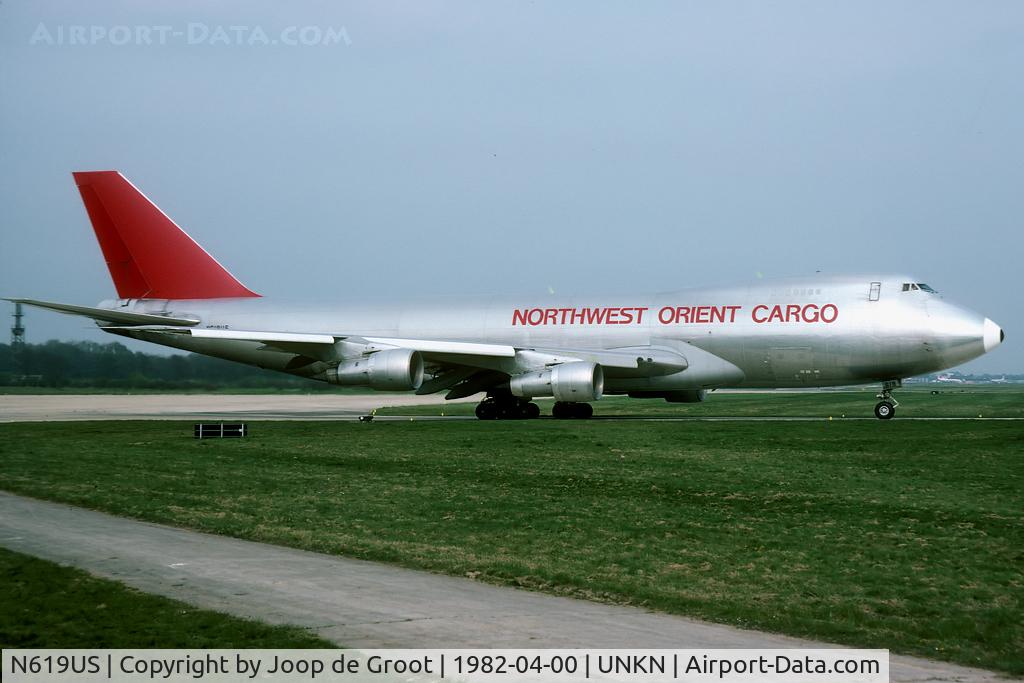 N619US, 1977 Boeing 747-251F C/N 21321, Freighter from the G.Bouma collection. Location unknown.