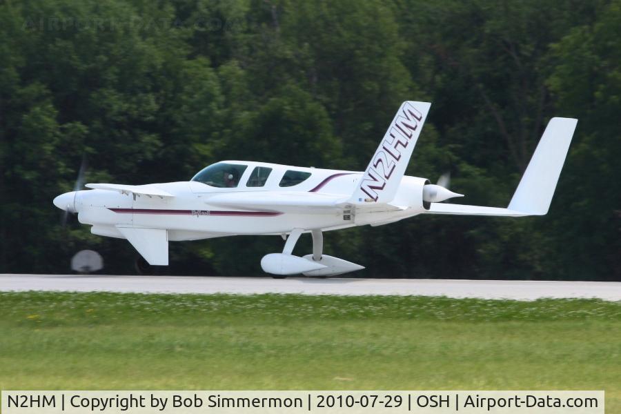 N2HM, 2000 Rutan Defiant C/N 146, Departing Airventure 2010 - Oshkosh, Wisconsin