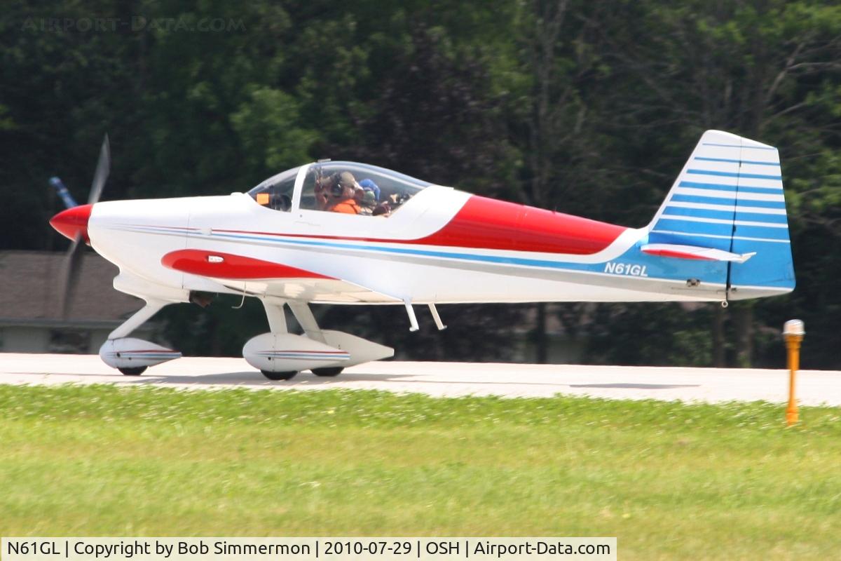 N61GL, 2005 Vans RV-6A C/N 60279, Departing Airventure 2010 - Oshkosh, Wisconsin