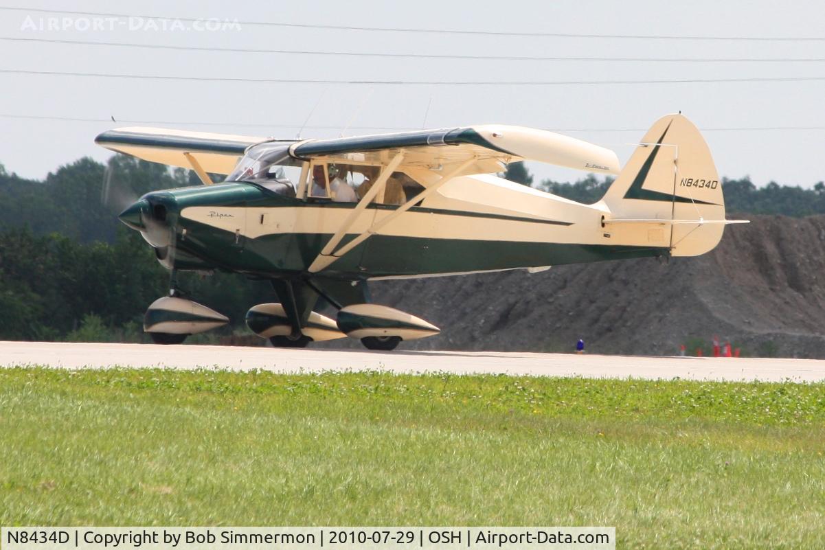 N8434D, 1957 Piper PA-22-160 Tri Pacer C/N 22-5689, Departing Airventure 2010 - Oshkosh, Wisconsin