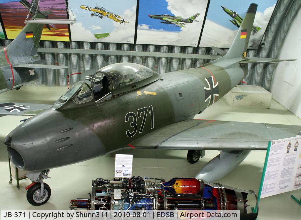 JB-371, Canadair CL-13B Sabre 6 C/N S6-1813, S/n 1611 - Preserved German Air Force CL-13B Sabre 6 inside Deutsche Kanadische Museum at Baden Baden Airport...