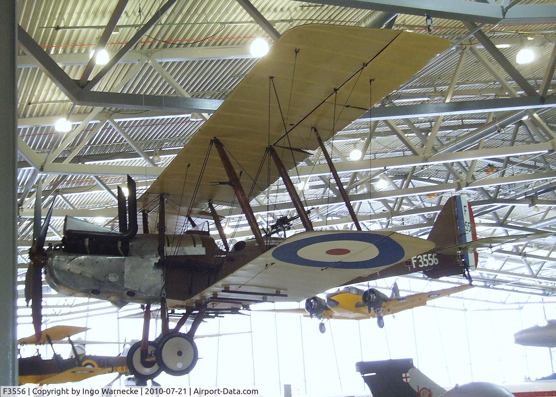 F3556, 1918 Royal Aircraft Factory RE-8 C/N Not found F3556, Royal Aircraft Factory R.E.8 at the Imperial War Museum, Duxford