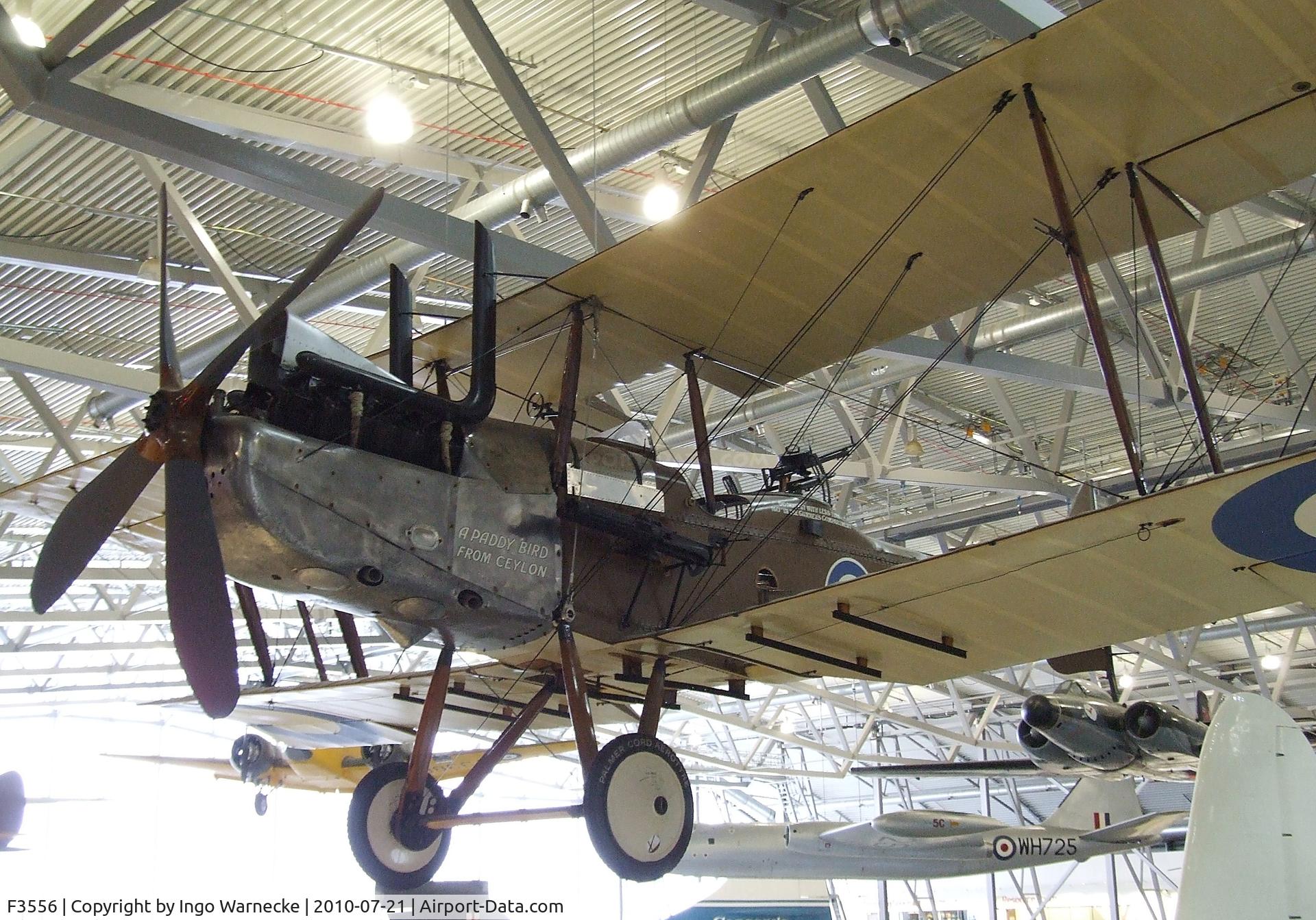 F3556, 1918 Royal Aircraft Factory RE-8 C/N Not found F3556, Royal Aircraft Factory R.E.8 at the Imperial War Museum, Duxford