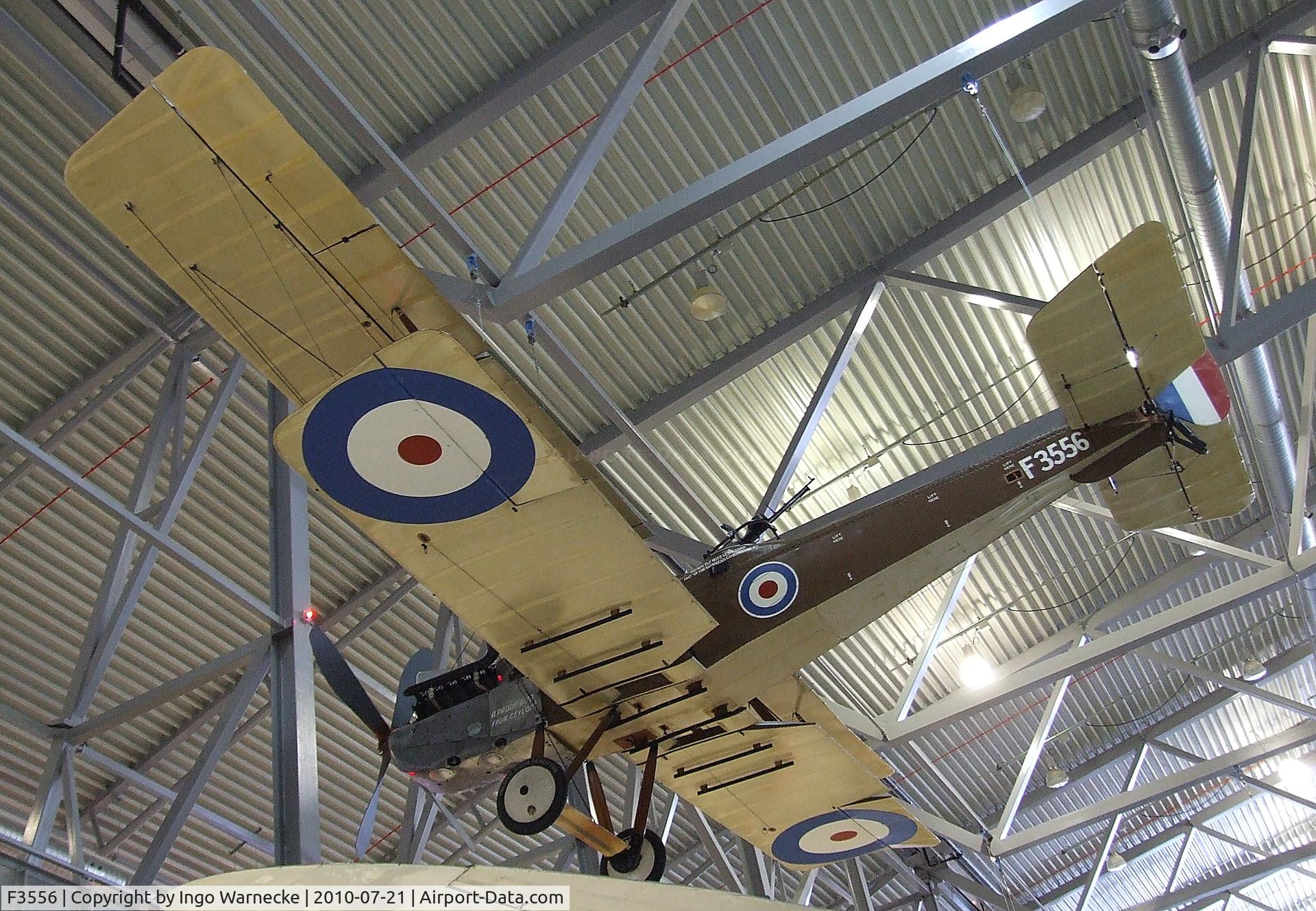 F3556, 1918 Royal Aircraft Factory RE-8 C/N Not found F3556, Royal Aircraft Factory R.E.8 at the Imperial War Museum, Duxford