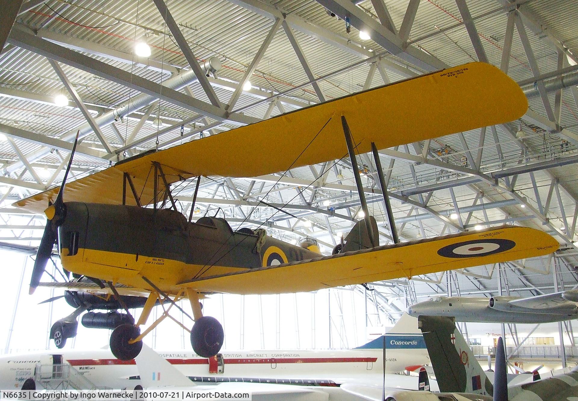 N6635, De Havilland DH-82A Tiger Moth II C/N 85858 (3939?), De Havilland D.H.82 Tiger Moth at the Imperial War Museum, Duxford