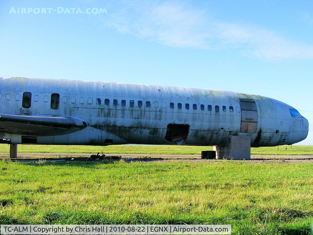TC-ALM, 1971 Boeing 727-230 C/N 20431, Boeing 727-230 used for fire training at East Midlands Airport. ex Air Alfa, previous ids TC-IKO, TC-JUH, TC-ALB, N878UM and D-ABDI
