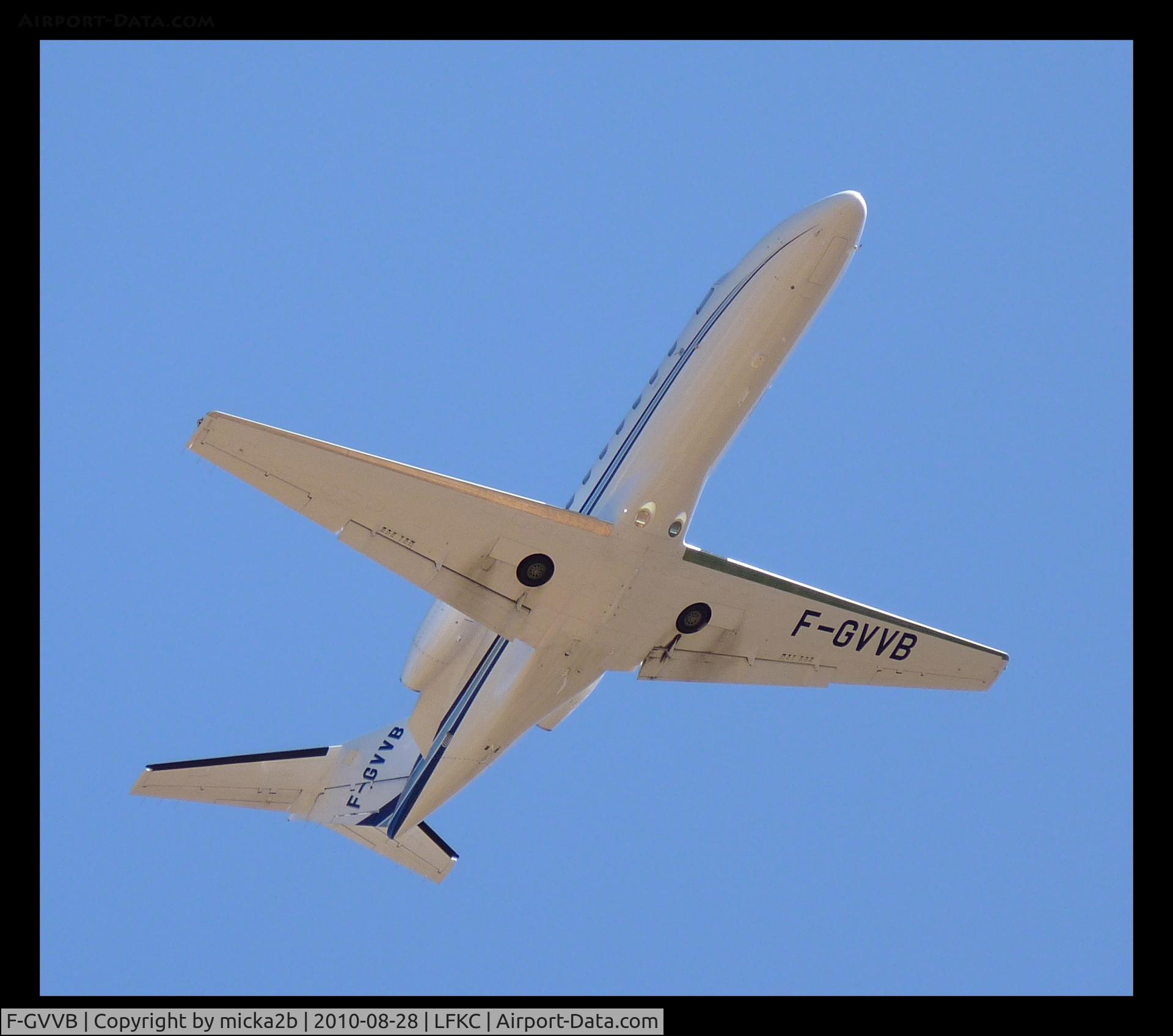 F-GVVB, 2008 Cessna 525B CitationJet CJ3 C/N 525B-0300, In flight after overshoot.