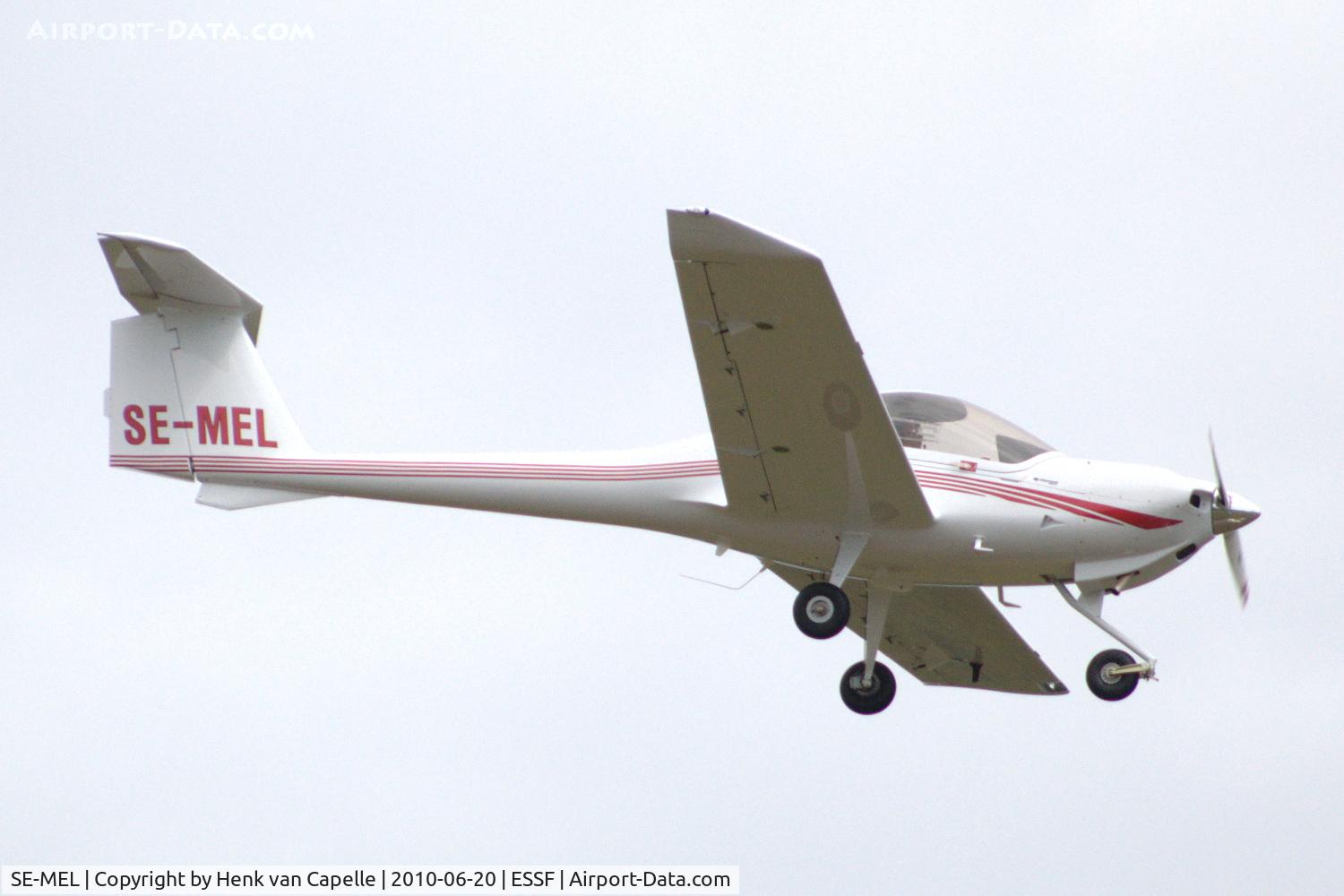 SE-MEL, 2010 Diamond DA-20C-1 Eclipse C/N C0560, Diamond DA20-C1 flying over Hultsfred airport in Sweden.