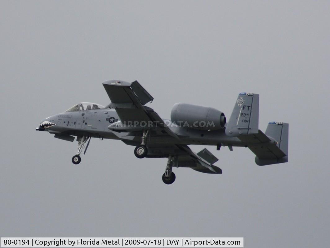 80-0194, 1980 Fairchild Republic A-10C Thunderbolt II C/N A10-0544, A-10A