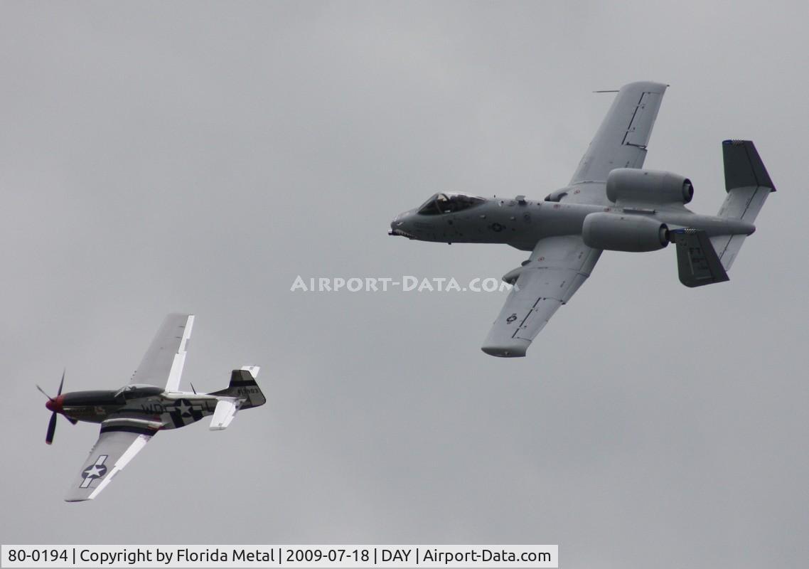 80-0194, 1980 Fairchild Republic A-10C Thunderbolt II C/N A10-0544, A-10 with P-51
