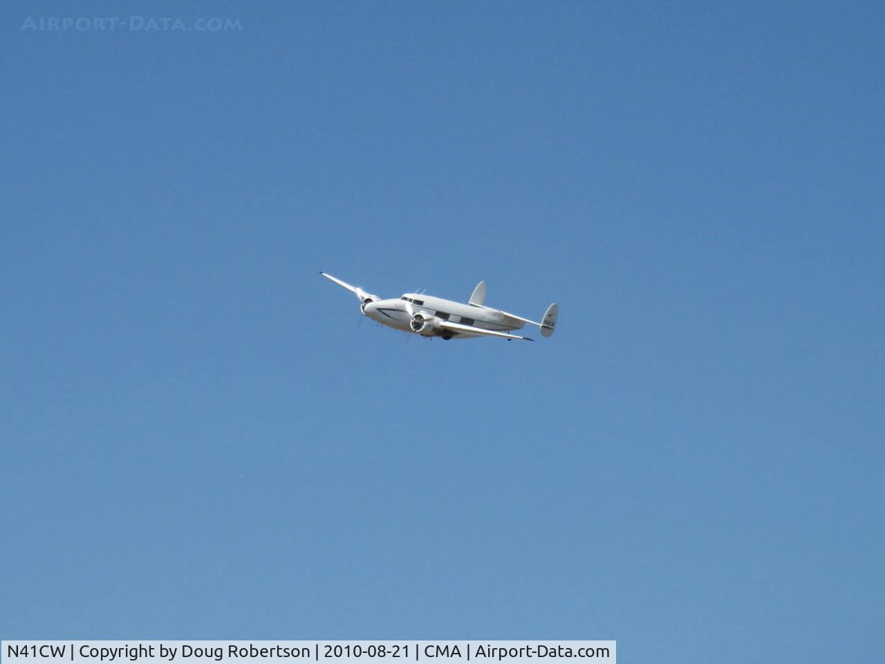 N41CW, 1954 Lockheed 18-56 Lodestar C/N 6124, 1954 Lockheed 18-56 LODESTAR modified, two Wright C9HD 1,425 Hp each upgrade, fast flyover