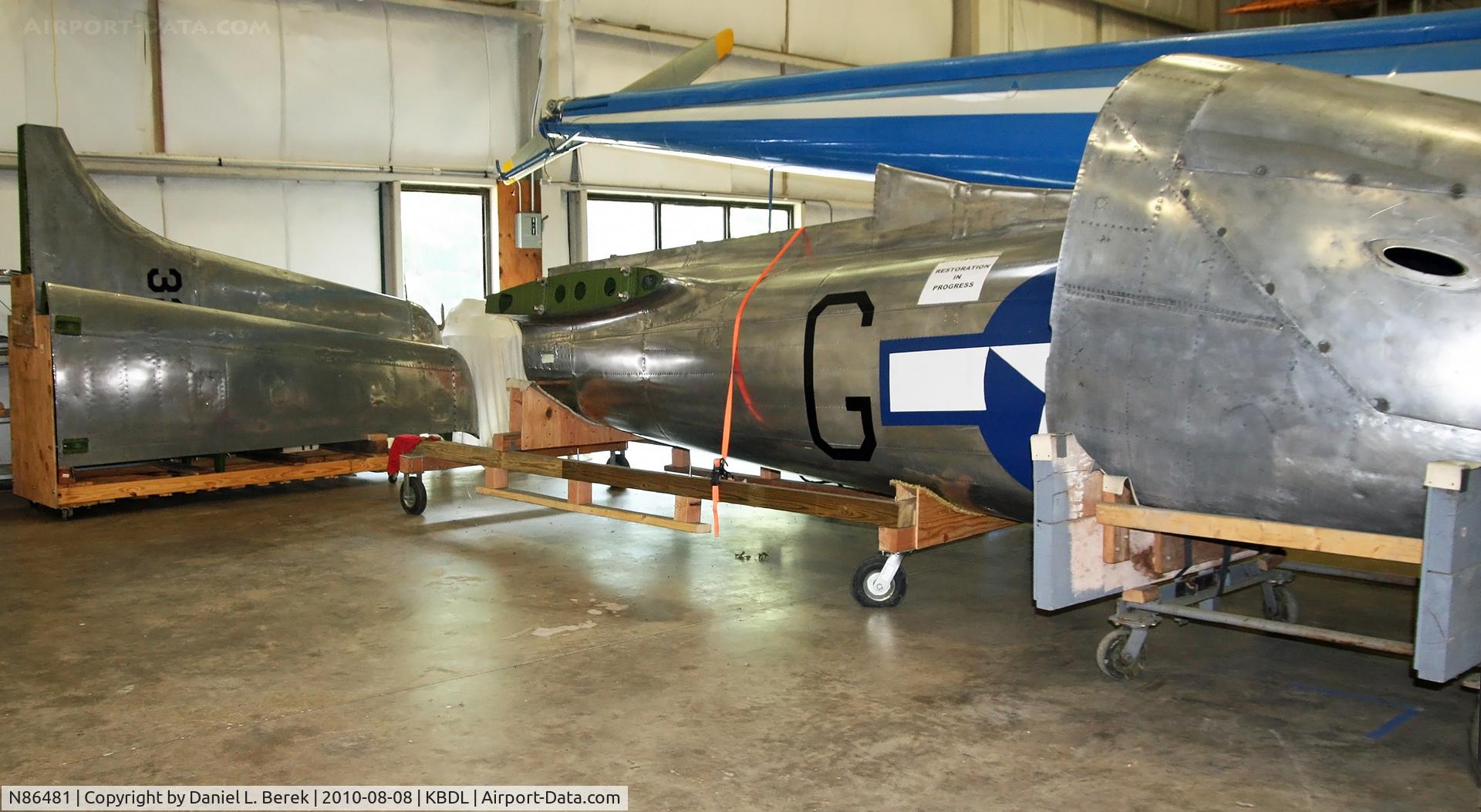 N86481, 1943 Douglas A-26C Invader C/N 18646, This aircraft is currently undergoing a full restoration at NEAM; several completed sections are on display.