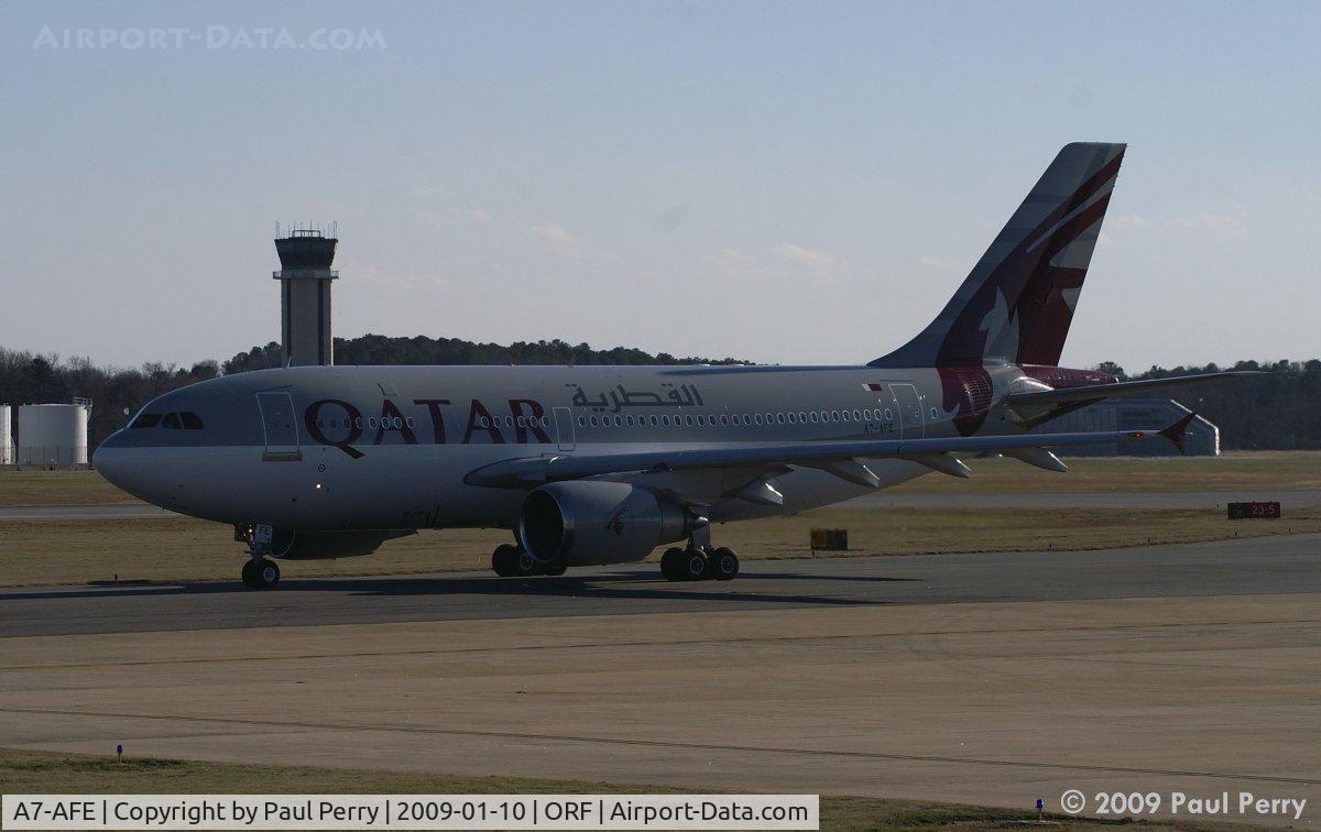 A7-AFE, 1993 Airbus A310-308 C/N 667, Moving on down...taking her place in line for takeoff.