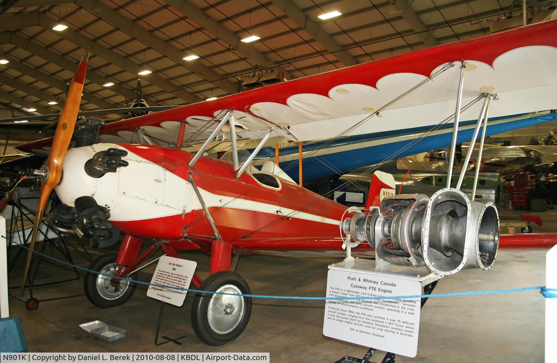 N901K, 1930 Granville Brothers Model A C/N 8, This unusual 2-place (side-by-side) aircraft is the 8th of a total 18 built.