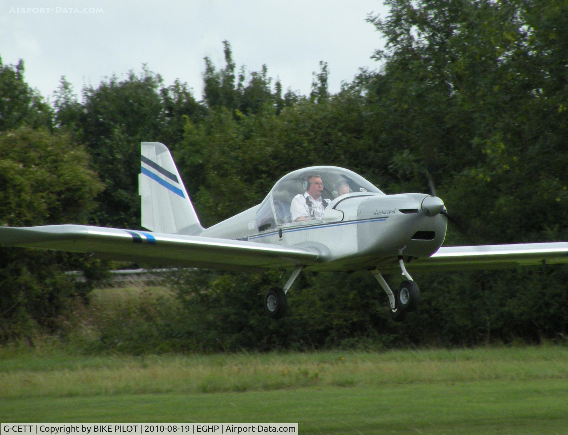 G-CETT, 2007 Cosmik EV-97 TeamEurostar UK C/N 3006, Visiting a/c departing rwy 26. Starlight Foundation Day