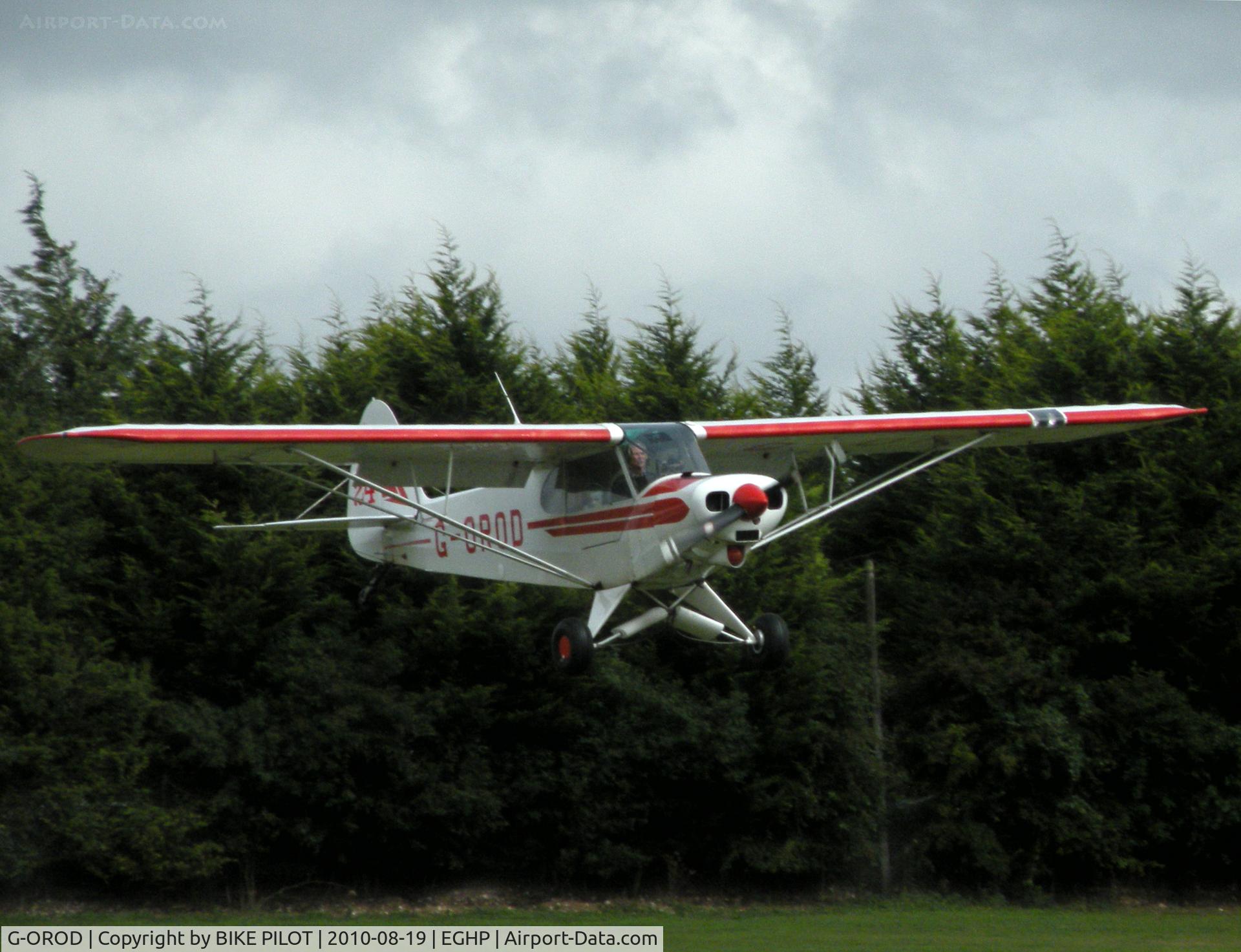 G-OROD, 1962 Piper PA-18-150 Super Cub C/N 18-7856, Oscar Delta finals for rwy 26. Starlight Foundation Day