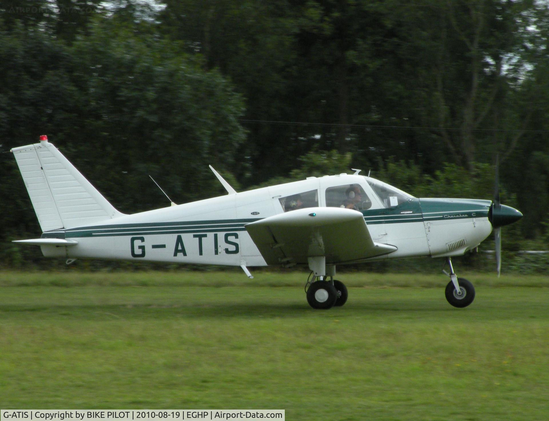 G-ATIS, 1965 Piper PA-28-160 Cherokee Cherokee C/N 28-2713, Just getting the nose up rwy 26. Starlight Foundation Day