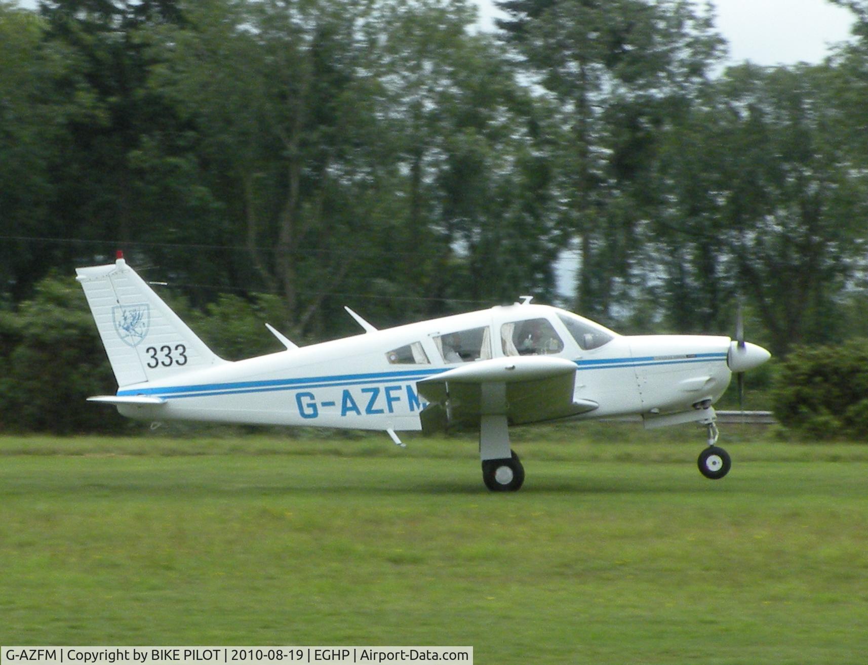 G-AZFM, 1971 Piper PA-28R-200 Cherokee Arrow C/N 28R-7135218, Getting airbourne rwy 26. Starlight Foundation Day