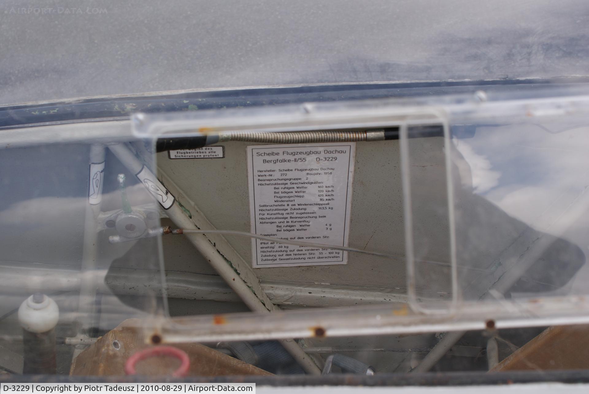 D-3229, 1958 Scheibe Bergfalke II/55 C/N 272, Shannon