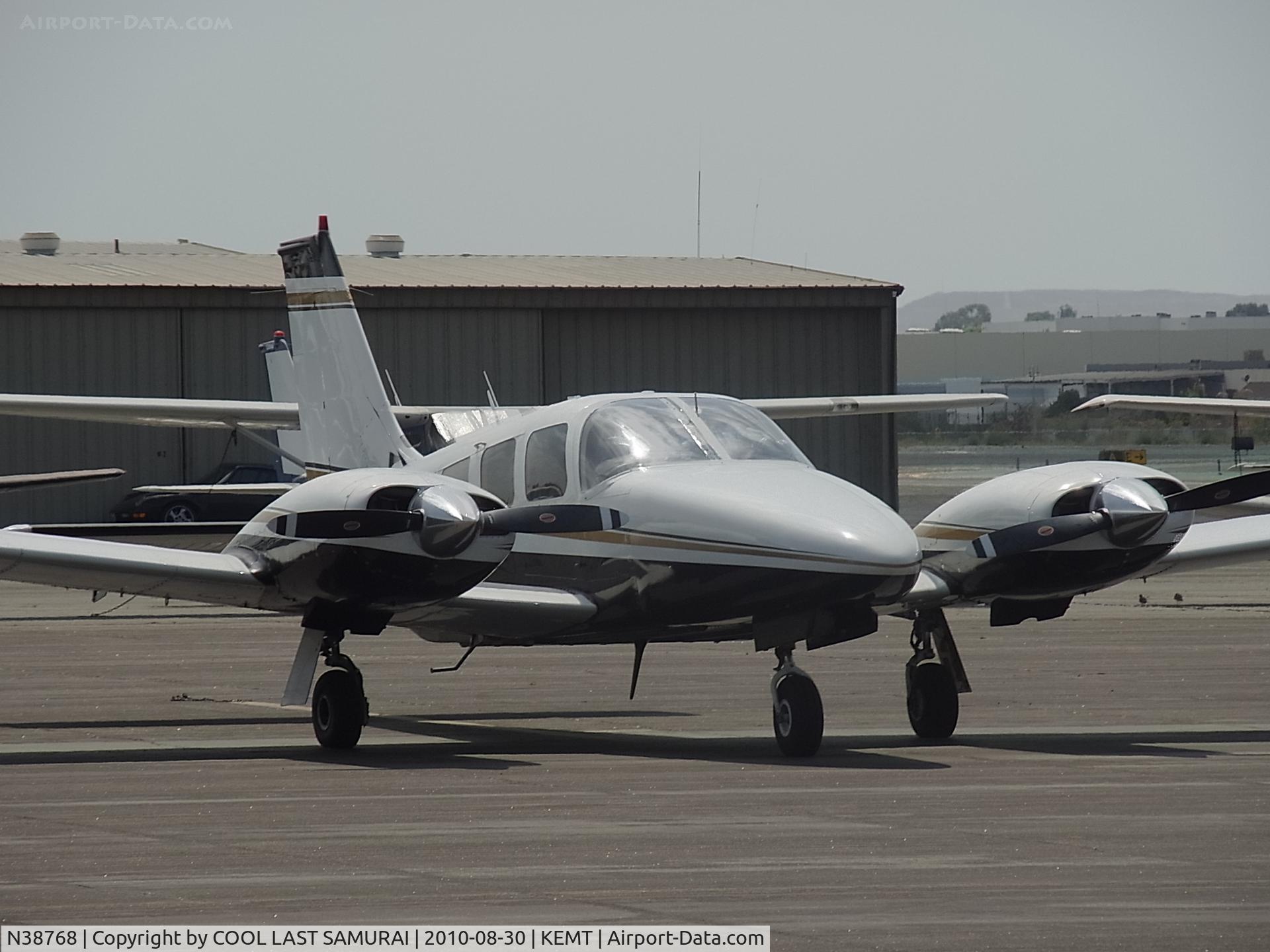 N38768, 1977 Piper PA-34-200T Seneca II C/N 34-7770085, El Monte Airport Twin Engine Transient Parking