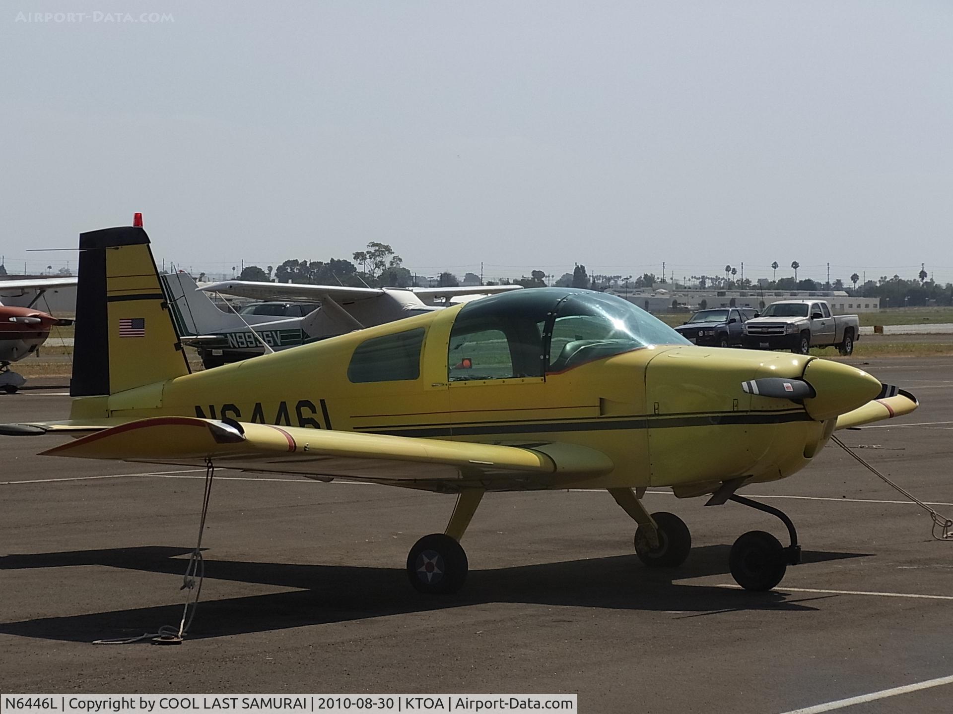 N6446L, 1972 American Aviation AA-1A Trainer C/N AA1A-0446, Torrance airport transient parking