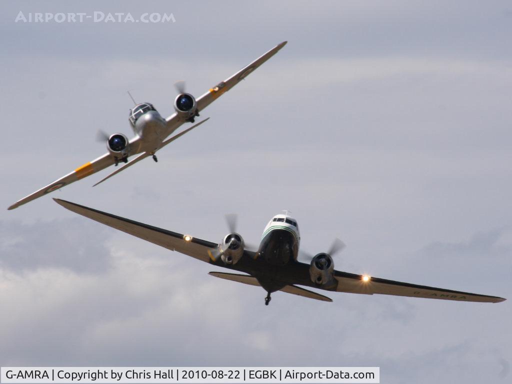 G-AMRA, 1944 Douglas DC-3C (C-47B-15-DK) C/N 15290, displaying at the Sywell Airshow with G-VROE