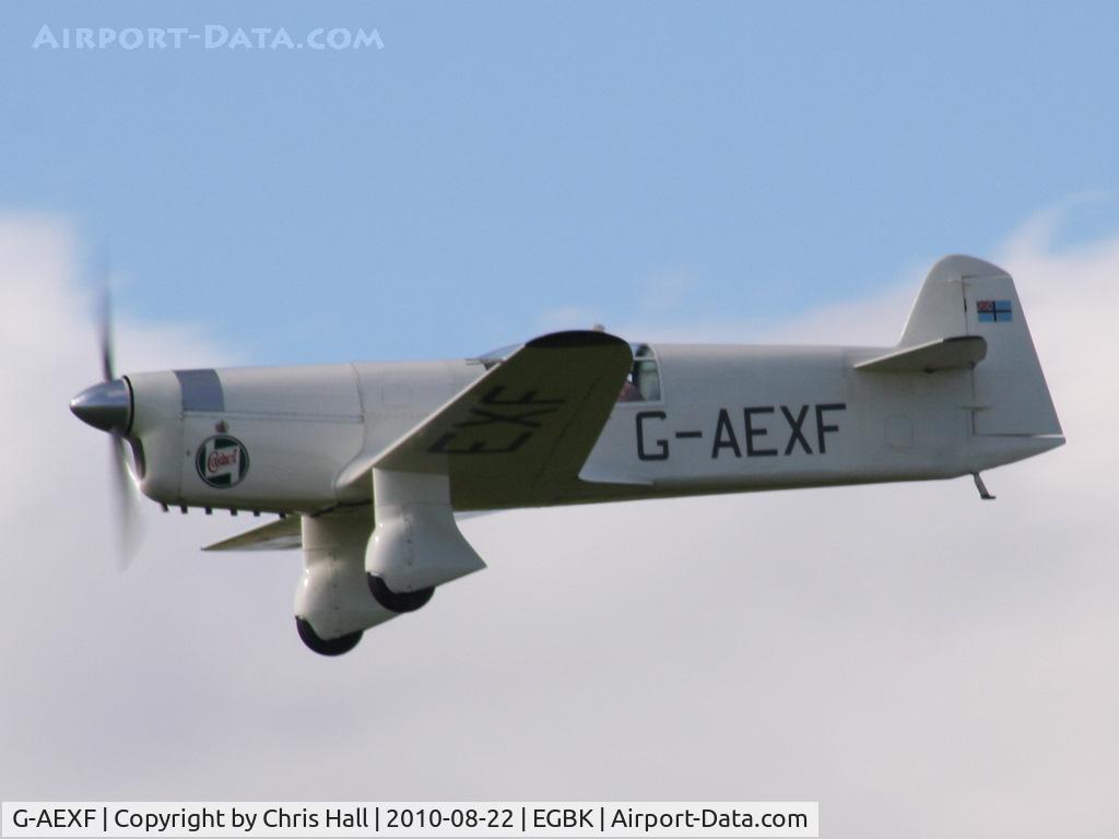 G-AEXF, 1936 Percival E-2H Mew Gull C/N E22, displaying at the Sywell Airshow