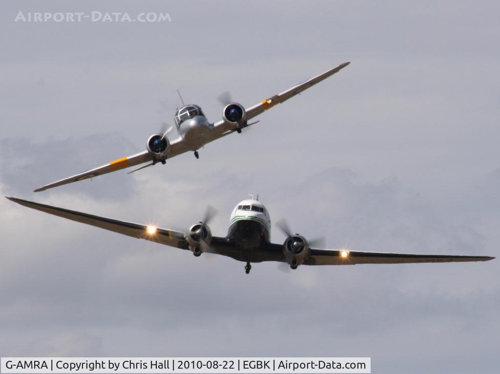 G-AMRA, 1944 Douglas DC-3C (C-47B-15-DK) C/N 15290, displaying at the Sywell Airshow with G-VROE