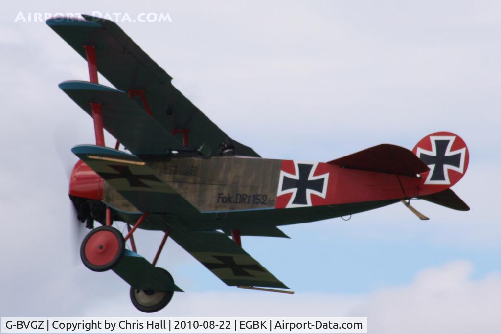 G-BVGZ, 1994 Fokker Dr.1 Triplane Replica C/N PFA 238-12654, displaying at the Sywell Airshow