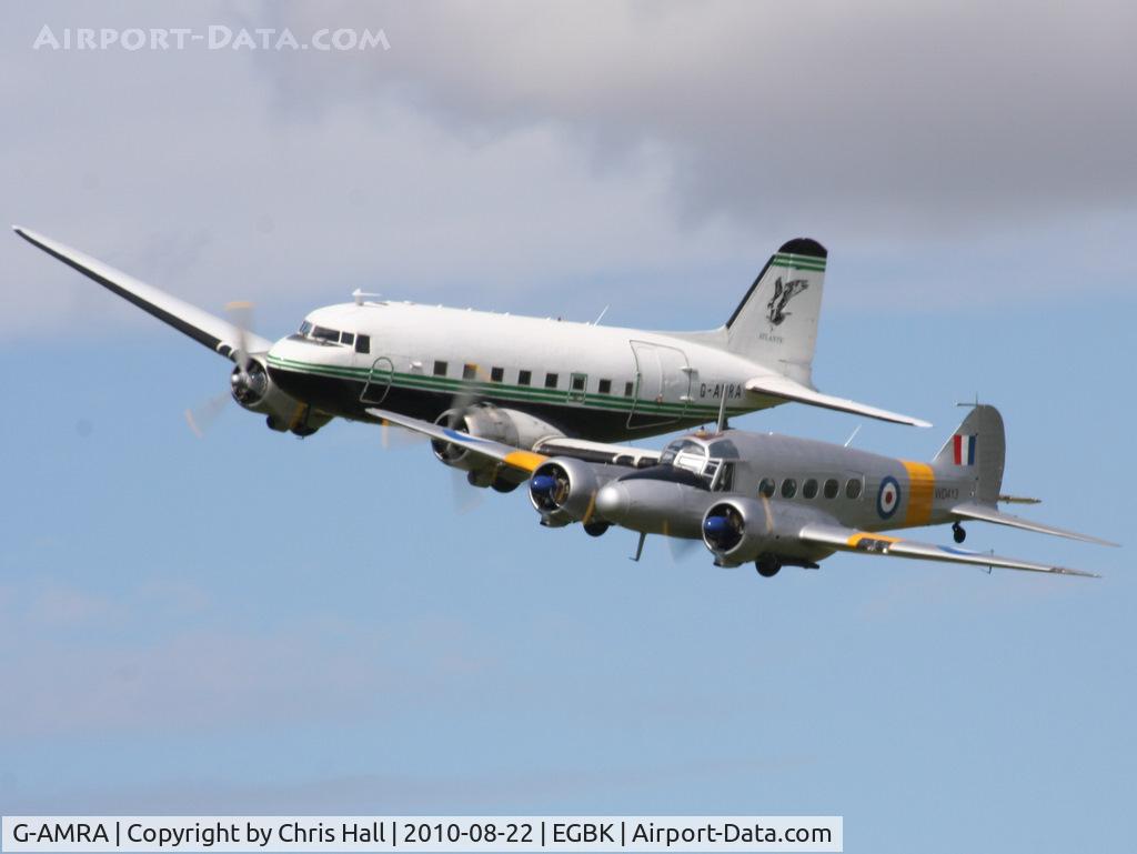 G-AMRA, 1944 Douglas DC-3C (C-47B-15-DK) C/N 15290, displaying at the Sywell Airshow with G-VROE
