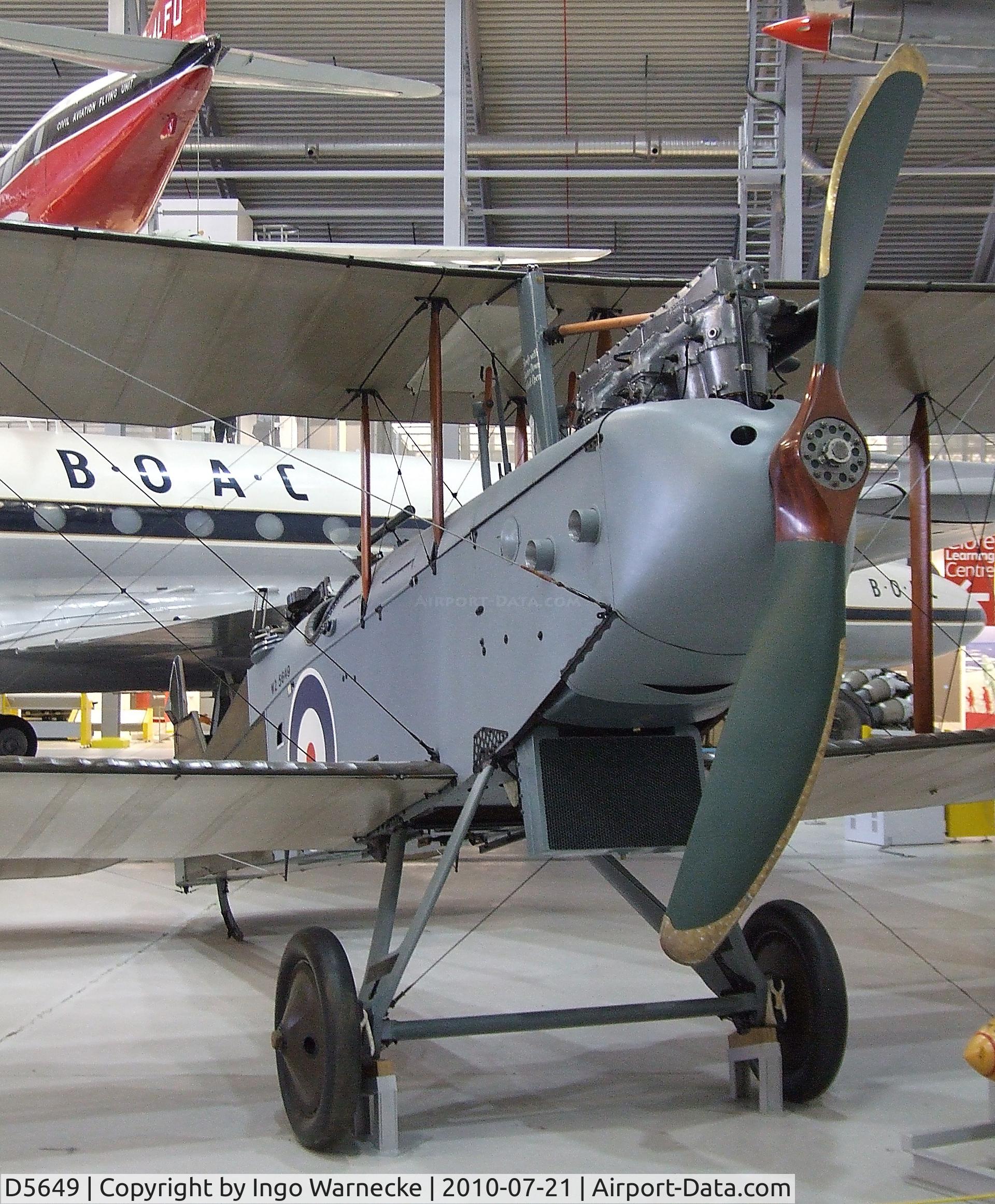 D5649, De Havilland DH-9 C/N Not found D5649, De Havillland D.H.9 at the Imperial War Museum, Duxford
