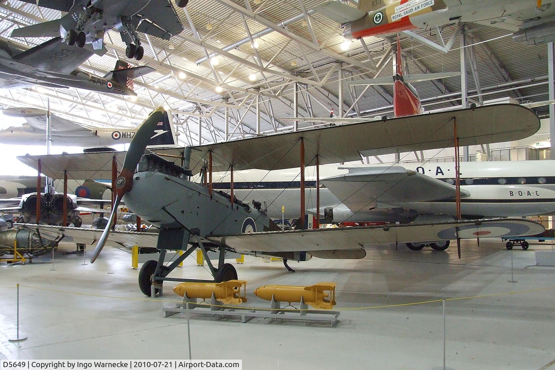 D5649, De Havilland DH-9 C/N Not found D5649, De Havillland D.H.9 at the Imperial War Museum, Duxford