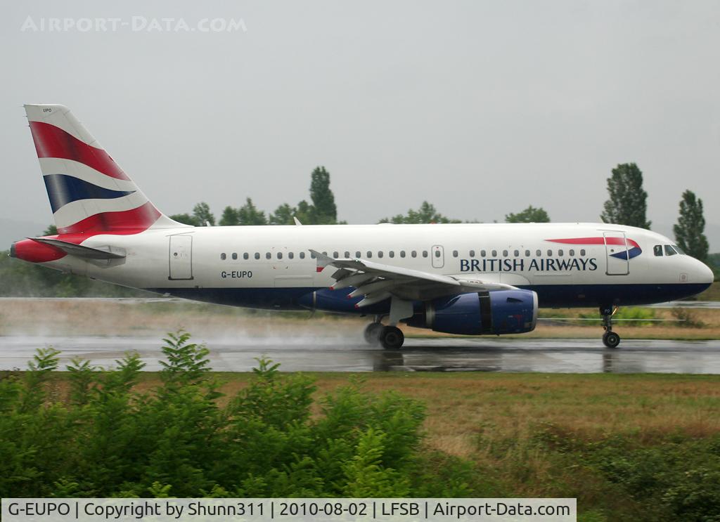 G-EUPO, 2000 Airbus A319-131 C/N 1279, Landing rwy 16