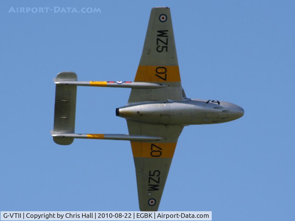 G-VTII, 1954 De Havilland DH-115 Vampire T.11 C/N 15127, displaying at the Sywell Airshow