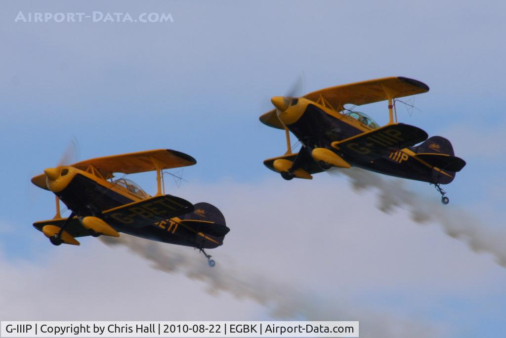 G-IIIP, 1984 Pitts S-1D Special C/N PFA 009-10195, displaying at the Sywell Airshow with G-BETI