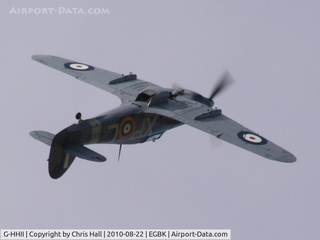 G-HHII, 1940 Hawker (CCF) Hurricane Mk2B C/N CCF/R20023, displaying at the Sywell Airshow