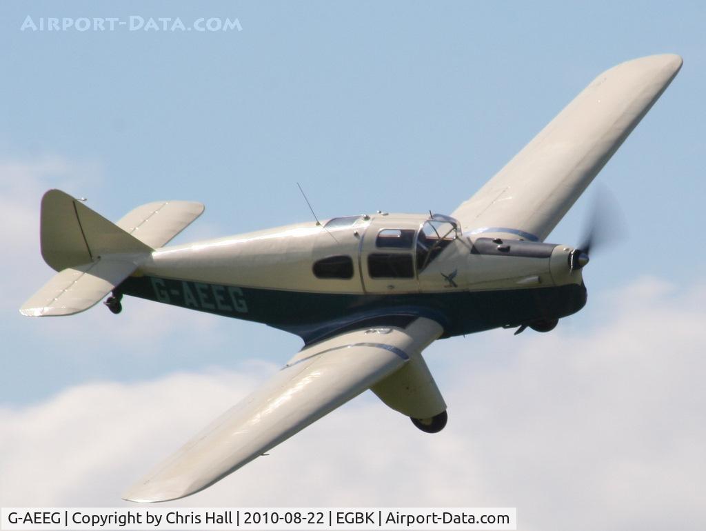 G-AEEG, 1936 Miles M-3A Falcon Major C/N 216, displaying at the Sywell Airshow