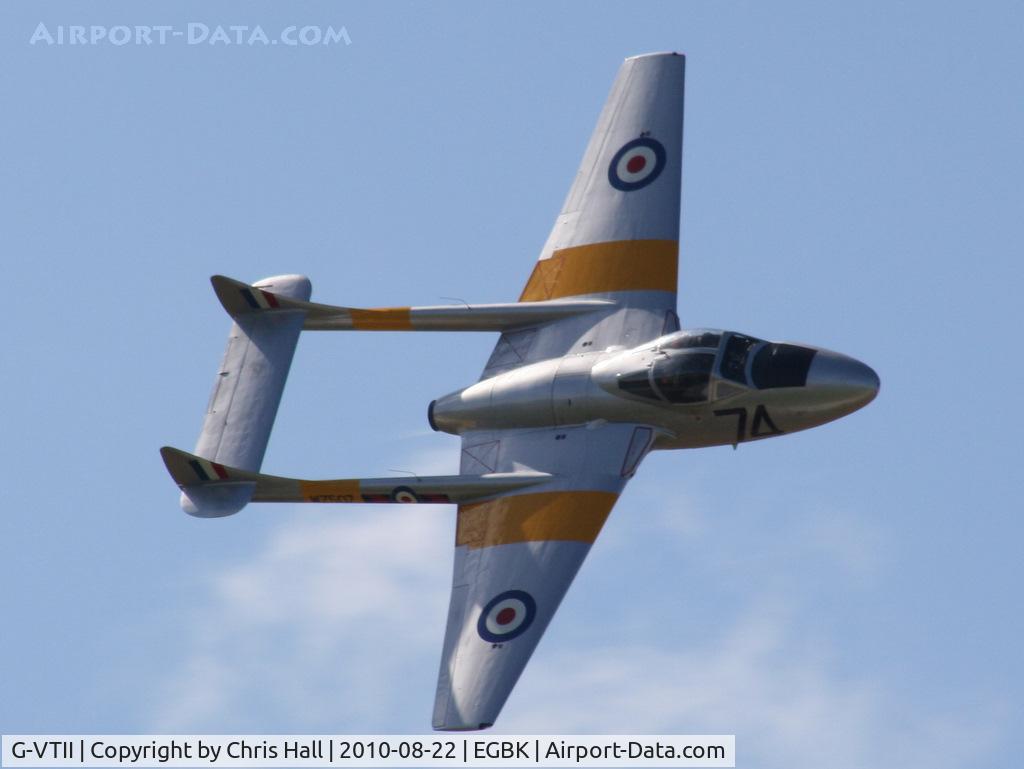 G-VTII, 1954 De Havilland DH-115 Vampire T.11 C/N 15127, displaying at the Sywell Airshow