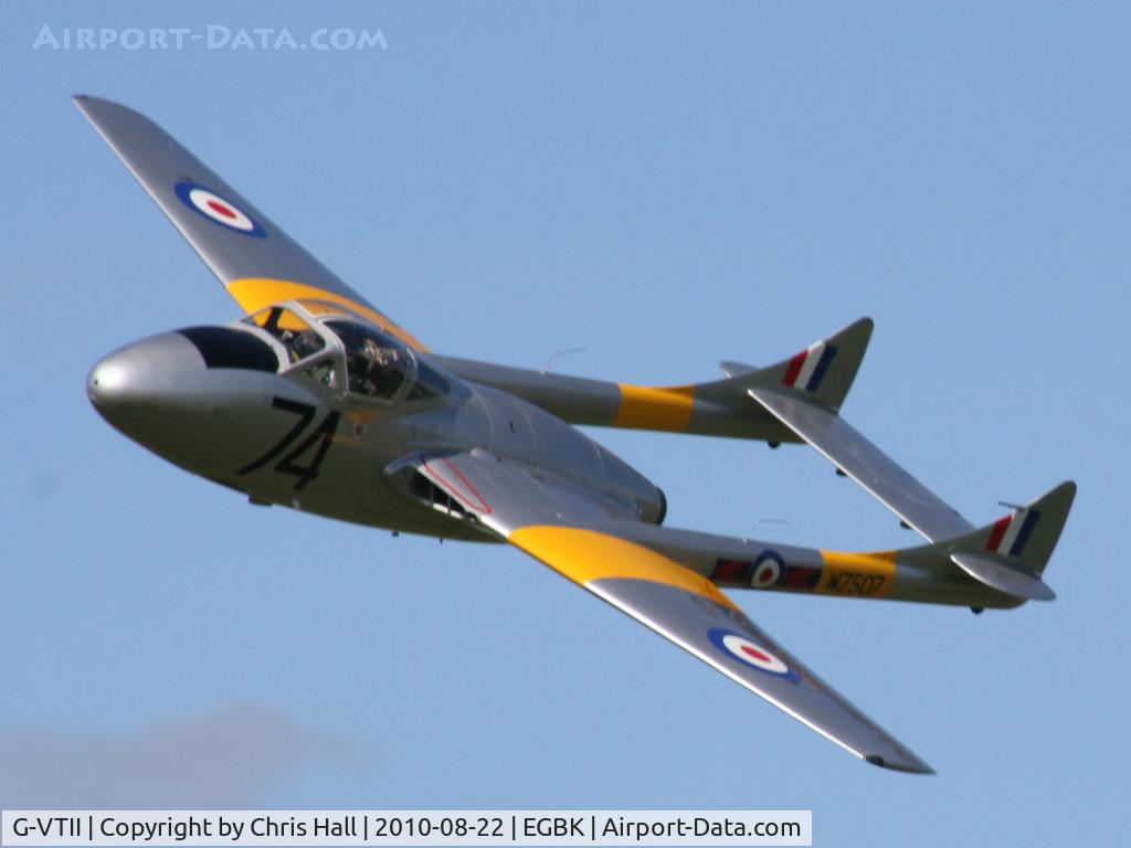 G-VTII, 1954 De Havilland DH-115 Vampire T.11 C/N 15127, displaying at the Sywell Airshow