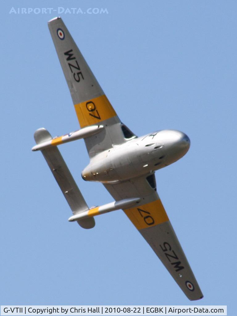 G-VTII, 1954 De Havilland DH-115 Vampire T.11 C/N 15127, displaying at the Sywell Airshow