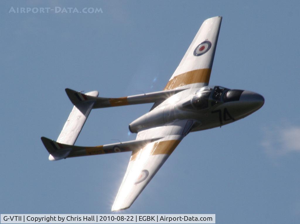G-VTII, 1954 De Havilland DH-115 Vampire T.11 C/N 15127, displaying at the Sywell Airshow