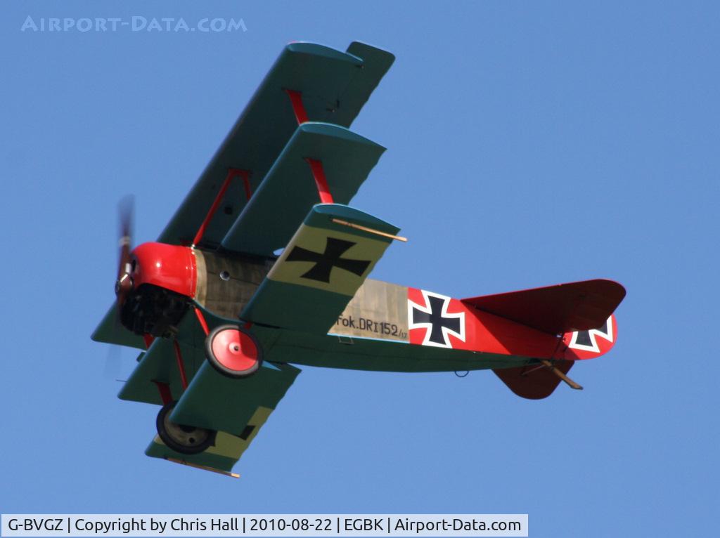 G-BVGZ, 1994 Fokker Dr.1 Triplane Replica C/N PFA 238-12654, displaying at the Sywell Airshow