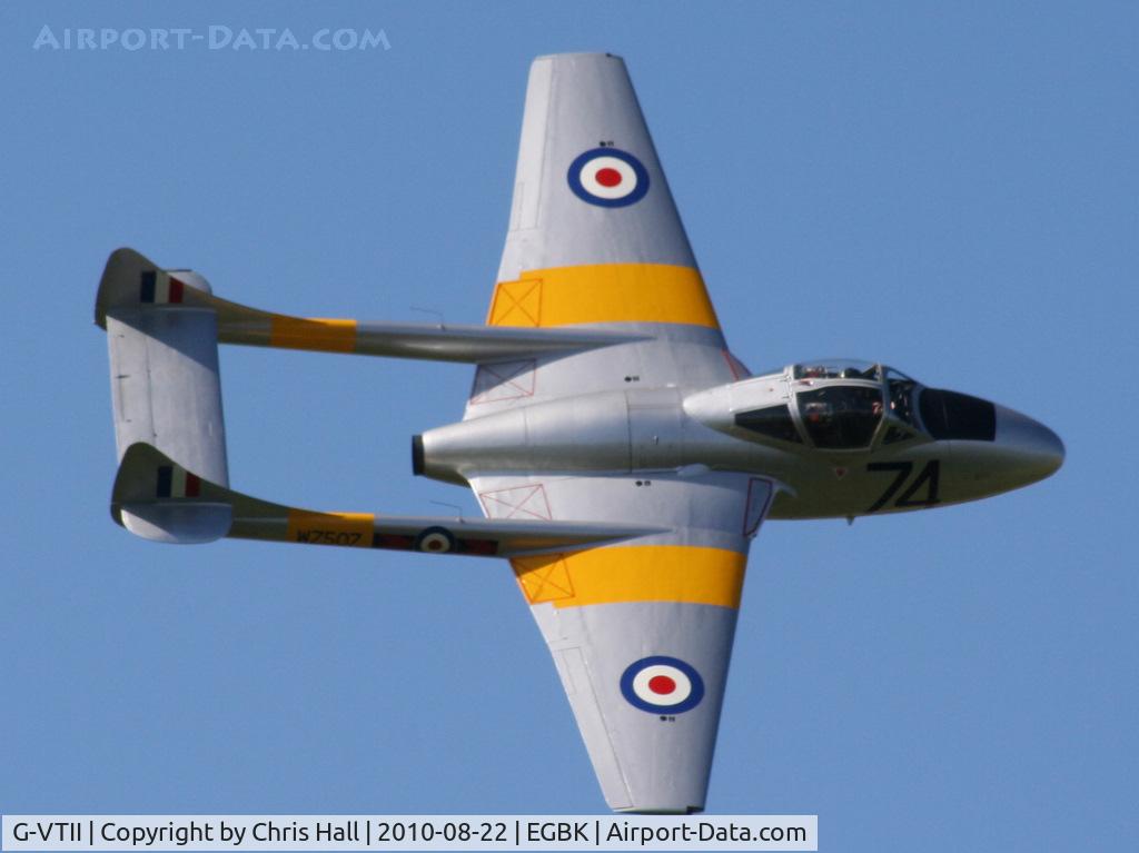G-VTII, 1954 De Havilland DH-115 Vampire T.11 C/N 15127, displaying at the Sywell Airshow
