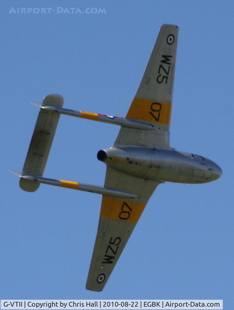 G-VTII, 1954 De Havilland DH-115 Vampire T.11 C/N 15127, displaying at the Sywell Airshow