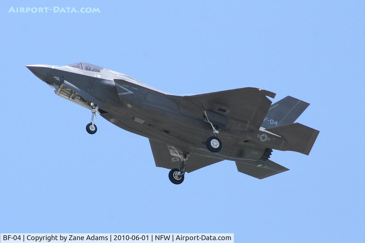 BF-04, 2009 Lockheed Martin F-35B Lightning II C/N BF-04, F-35B (Ship #4) landing at NASJRB Fort Worth