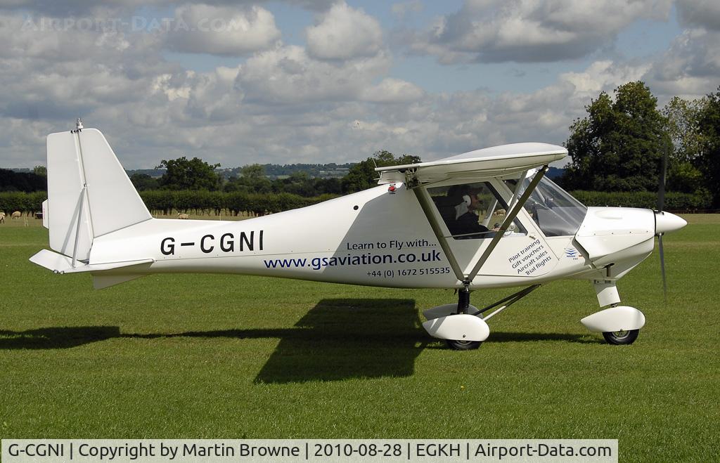 G-CGNI, 2010 Comco Ikarus C42 FB80 C/N 1005-7108, SHOT AT HEADCORN